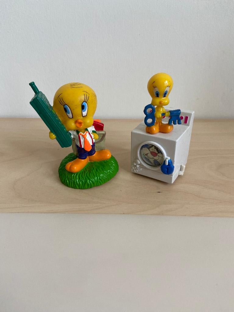 2 Tweety figuren, Verzamelen, Ophalen of Verzenden, Overige figuren, Gebruikt, Beeldje of Figuurtje