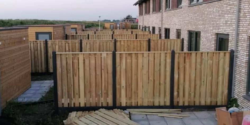 Douglas schuttingen icm betonpalen, Tuin en Terras, Schuttingen, 1 tot 2 meter, Minder dan 3 meter, Nieuw, Ophalen of Verzenden