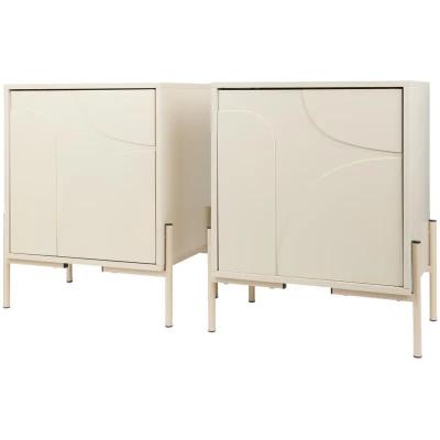 Nachtkastje 2 stuks beige Action, Ophalen, Nieuw, Minder dan 45 cm, 55 tot 70 cm