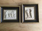 Albasten voorstellingen in lijst. Zie foto’s, Ophalen of Verzenden, Zo goed als nieuw, Hout, Minder dan 50 cm