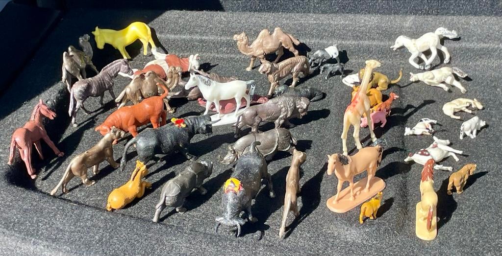Grote zak vol kunststof dieren verschillende maten, Ophalen of Verzenden, Gebruikt, Jongen of Meisje