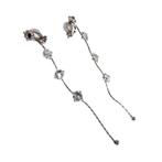 Lange Clip-Oorbellen Facetgeslepen Zirkonia Gerhodineerd, Met kristal, Overige materialen, Hangers, Birgitta-Gracht 33, 6465 EL Kerkrade, Nederland