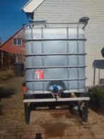 IBC Regenwaterton 1000L met kraan, aansluiting en lekbak., Ophalen of Verzenden