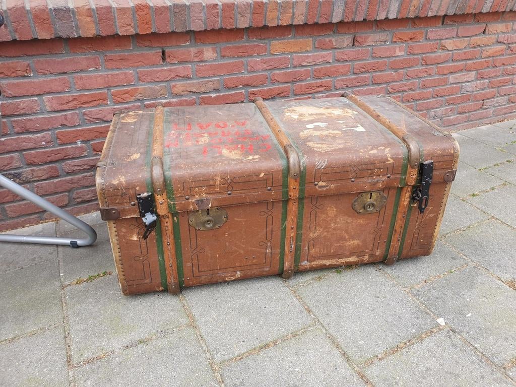 Antieke hutkoffer, Huis en Inrichting, Woonaccessoires | Kisten, Minder dan 50 cm, Gebruikt, 50 tot 100 cm, Onbekend