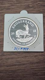 1 ounce krugerrand 2018.proof, Ophalen of Verzenden, Zilver
