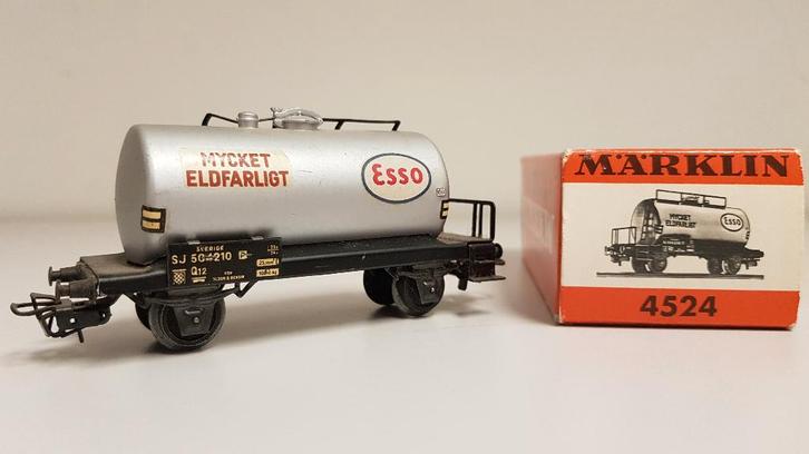 Märklin 4524 Ketelw Esso van de SJ Statens Järnvägar-Zweden, Hobby en Vrije tijd, Modeltreinen | H0, Zo goed als nieuw, Wagon