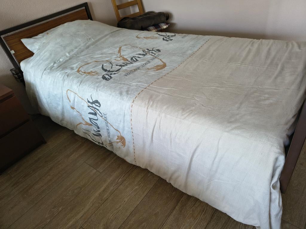 Electrice hoog laagbed, Ophalen, Eenpersoons, Bruin, Klassiek