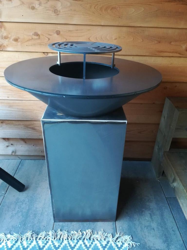 Plancha/ grillring/ vuurschaal/ronde barbecue, Tuin en Terras, Ophalen, Nieuw, Met accessoires