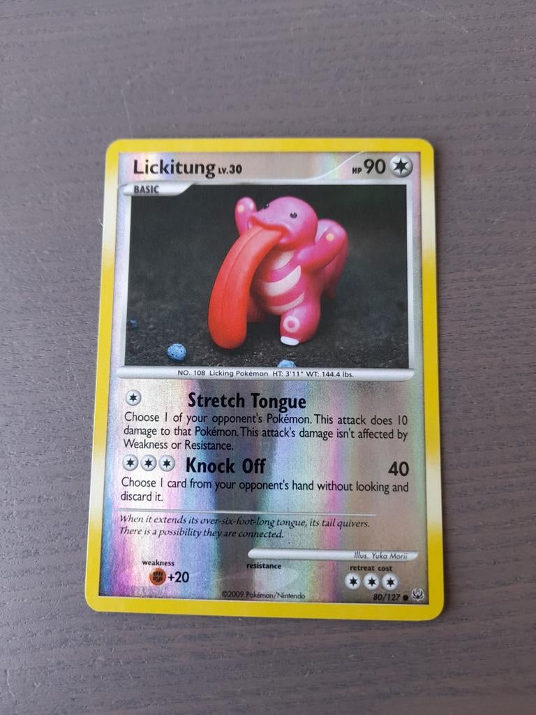 2009 platinum 80/127 lickitung reverse, Ophalen of Verzenden, Gebruikt, Losse kaart, Foil