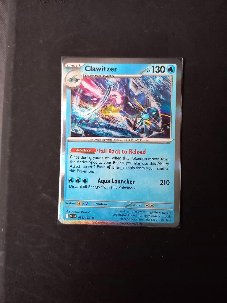 9233. Nieuwe Pokemon Kaart Holo Rare CLAWITZER HP130 038/132, Verzenden, Nieuw, Losse kaart, Foil