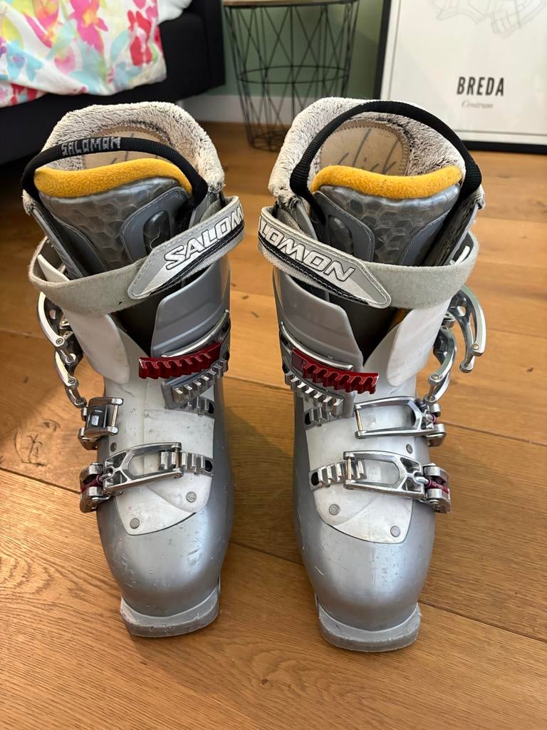 Salomon skischoenen maat 39-40 met tas, Sport en Fitness, Skiën en Langlaufen, Ophalen, 160 tot 180 cm, Gebruikt, Schoenen