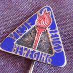 Oude Nederlandse Emaille Speld Vrije Jeugd Beweging, Verzenden, Gebruikt