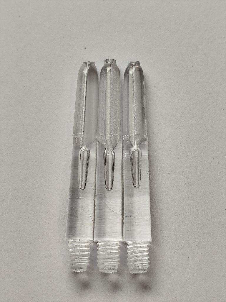 Nieuw setje shafts nylon doorzichtig short 35mm (3 stuks), Sport en Fitness, Darts, -, -, Nieuw, Ophalen of Verzenden