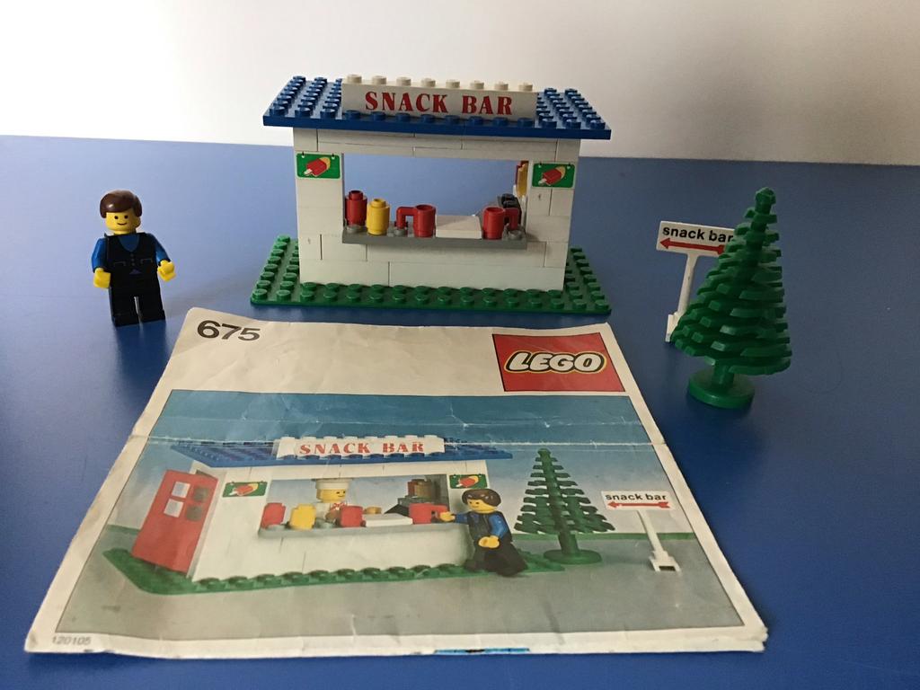 Lego 675 Snack Bar - Vintage set met instructies, Kinderen en Baby's, Speelgoed | Duplo en Lego, Ophalen of Verzenden, Gebruikt