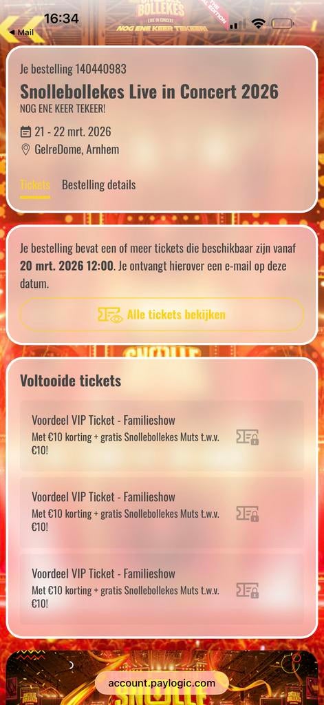 Tickets familieshow 22 Maart Snollebollekes, Tickets en Kaartjes, Drie personen of meer, Maart