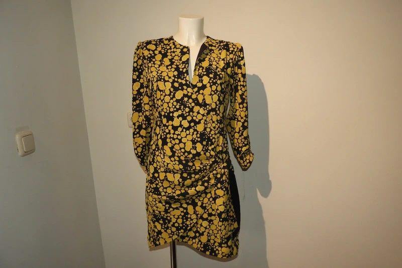 Victoria Beckham mooie chique jurk in motief knoop band S