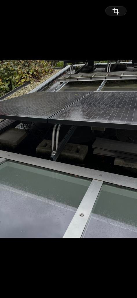 12 zonnepanelen met dakbevestiging en plat dak constructie, Doe-het-zelf en Verbouw, Zonnepanelen en Toebehoren, Ophalen of Verzenden