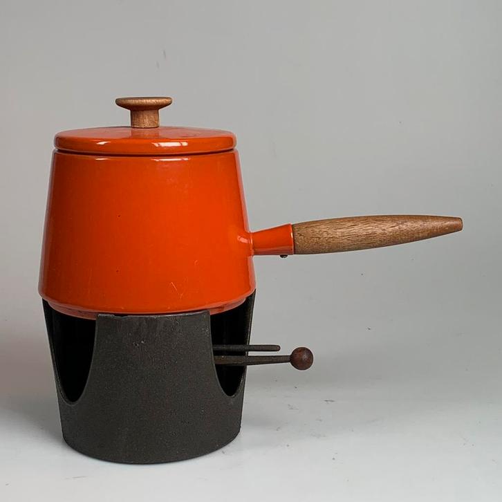 Vintage Copco design Michael Lax fondue pan met brander, Witgoed en Apparatuur, Fonduesets, Zo goed als nieuw, Fondueset, Brander