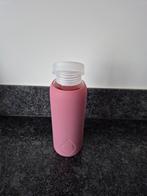 Dutch water - Glazen waterfles met roze silliconenhoes, Ophalen of Verzenden