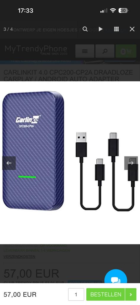 Carlinkit CPC200-CP2A voor de auto, Ophalen of Verzenden, Zo goed als nieuw