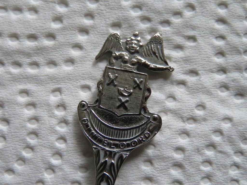 Lepeltje Wapen Dinteloord, Verzenden, Zo goed als nieuw, Overige materialen, Bestek