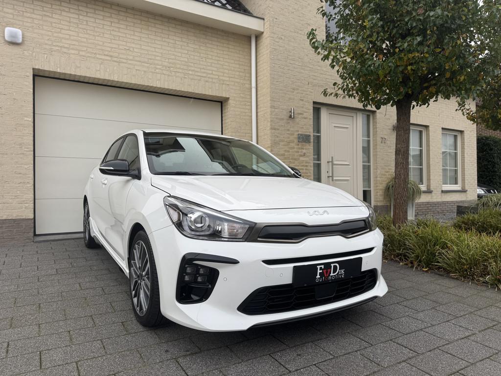 Kia Rio 1.0 T-GDi 100pk GT-Line Facelift Navi Leder Carplay, Voorwielaandrijving, 101 pk, Gebruikt, Zwart