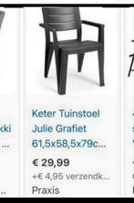 €20 per stuk!! 5 Nieuwe Keter Tuinstoel - Zwart Antraciet, Ophalen of Verzenden, Nieuw, Kunststof