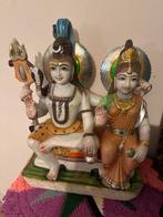 Shiva en Parvati van marmeren, Antiek en Kunst, Ophalen of Verzenden