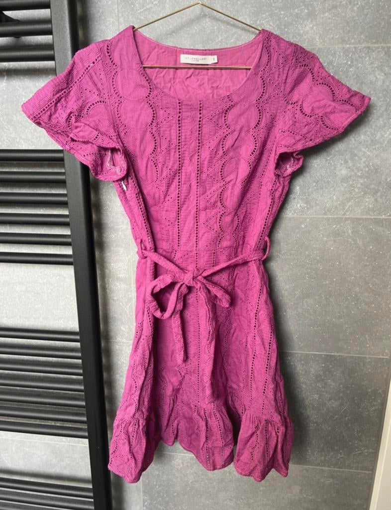 Paars broderie anglaise jurkje - My Jewellery - maat S, Kleding | Dames, Maat 38/40 (M), Paars, Ophalen of Verzenden, Zo goed als nieuw