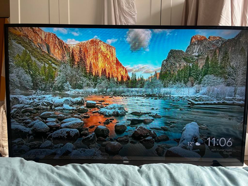 Ultraslanke 4K UHD LED Smart TV Philips, Ophalen, Philips, 50 Hz, 100 cm of meer