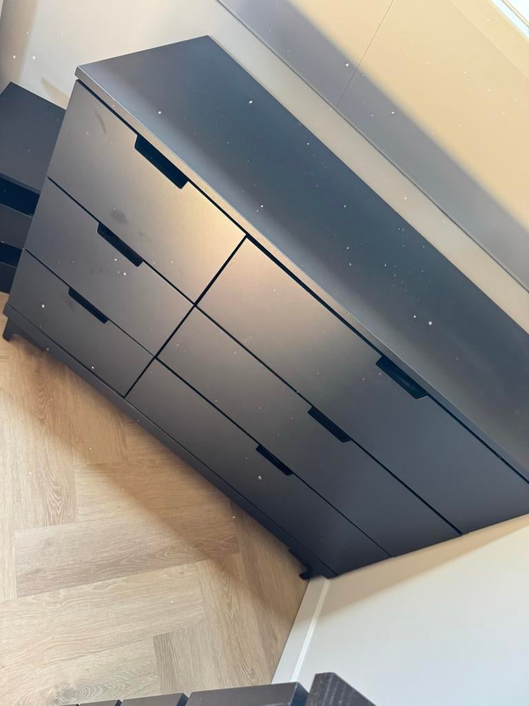IKEA Nordli ladekast met 6 lades, antraciet, Ophalen, Gebruikt, 100 tot 150 cm, 5 laden of meer