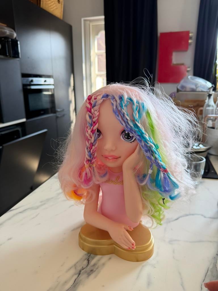 Rainbow High Styling Head Kaphoofd Playset 33cm, Ophalen of Verzenden, Zo goed als nieuw, Overige typen