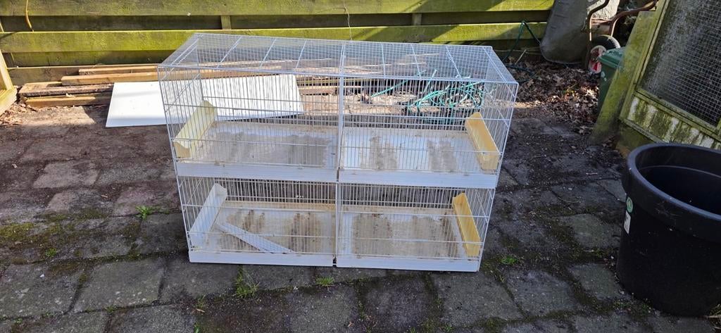 2 x Italiaanse draadkooien 120 cm, Dieren en Toebehoren, Vogels | Hokken en Kooien, Ophalen, Zo goed als nieuw, Metaal, Vogelkooi