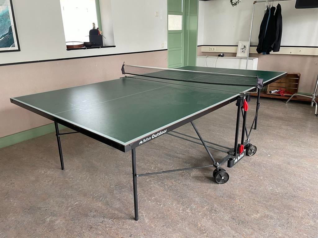 Buffalo Outdoor tafeltennistafel, Sport en Fitness, Tafeltennis, Ophalen, Gebruikt, Tafel Outdoor, Inklapbaar