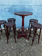 Pokertafel Amsterdam 5 thonet style krukken, Huis en Inrichting, 2 krukken, Ophalen, Zo goed als nieuw, 60 tot 90 cm