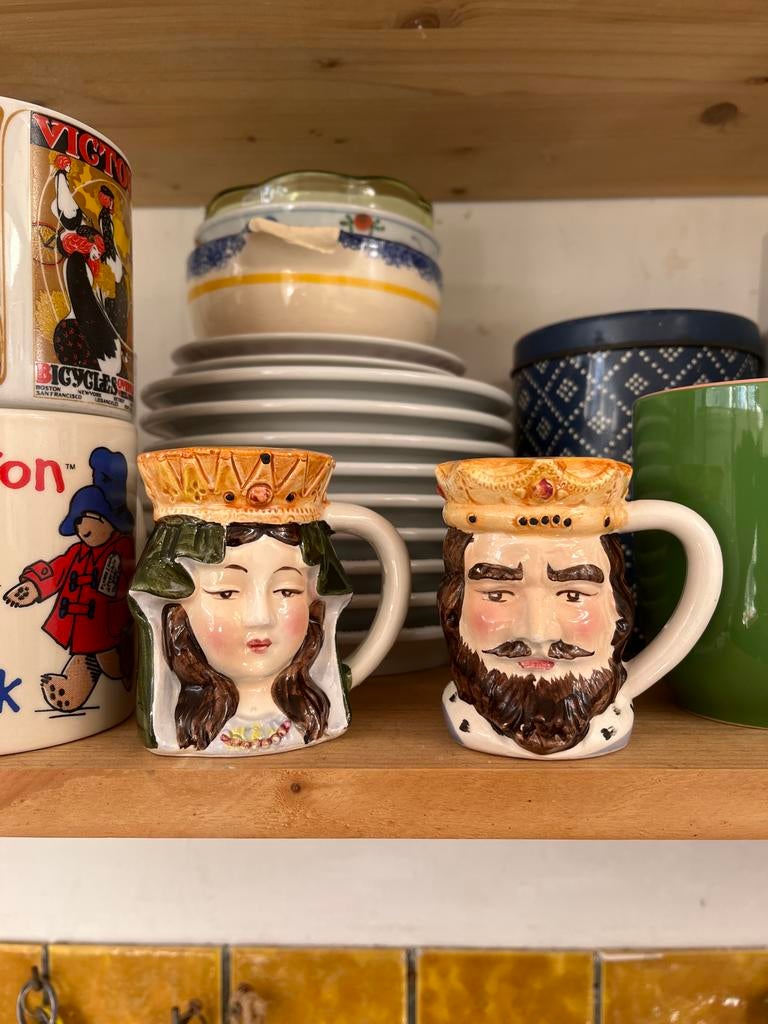 Toby jugs, set van twee, klein formaat, Ophalen of Verzenden