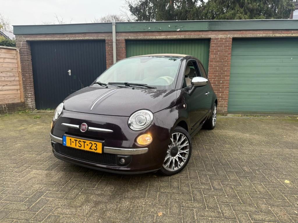 Fiat 500C 0,9 Twinair Lounge 2014 Automaat|Xenon|Leder, Auto's, Euro 5, 31 €/maand, Overige kleuren, Cabriolet