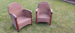 rotanstoel, Ophalen, Gebruikt, Twee, Bruin