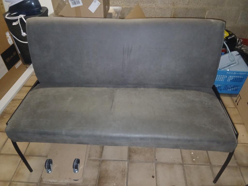 Eetkamerbank Eco Leer 120 cm - Stijlvol & Compact, Ophalen, Gebruikt, Minder dan 75 cm, Tweepersoons