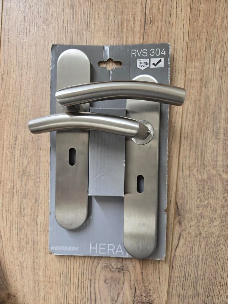 RVS Deurklinken Hera, Doe-het-zelf en Verbouw, Hang- en Sluitwerk, Ophalen of Verzenden, Nieuw, Rvs, Klink of Kruk