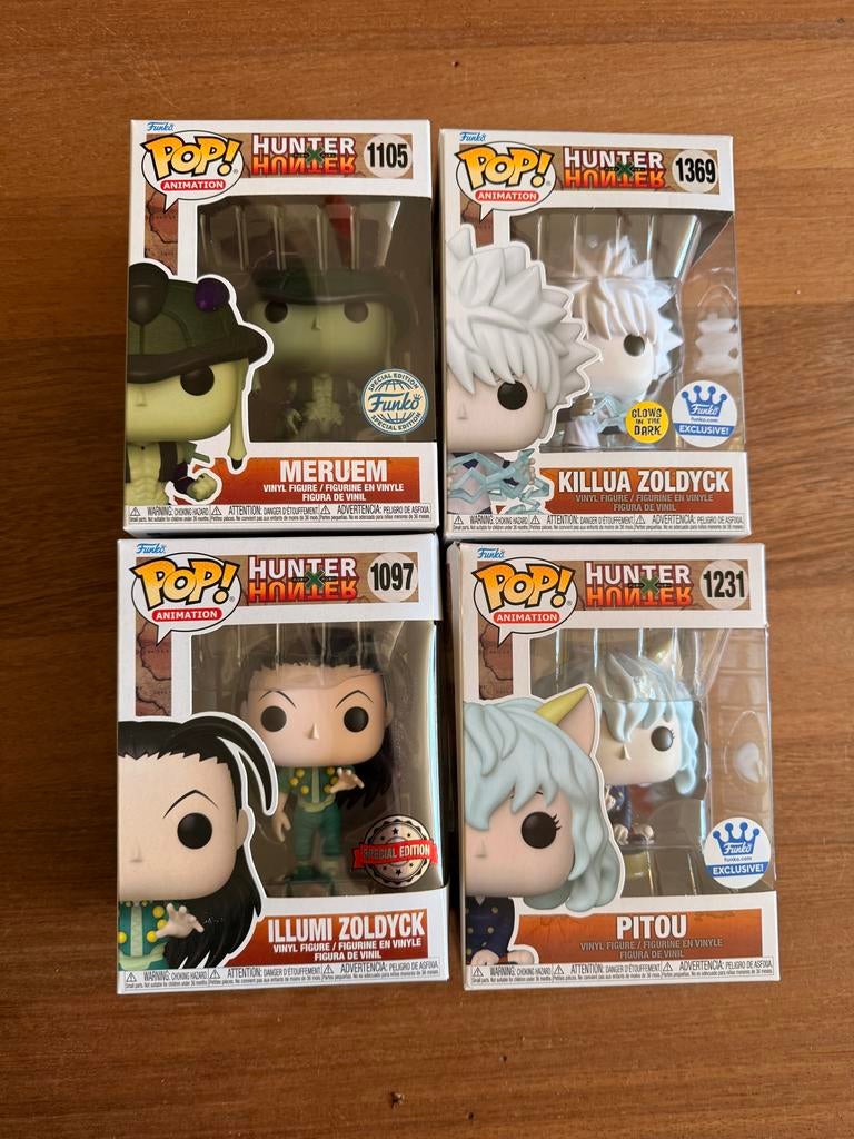 Funko Pop! Hunter x Hunter Set - Meruem, Killua, Illumi, Pit, Ophalen of Verzenden, Nieuw