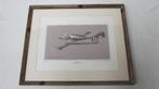 Saab J 21R - Roger H. Middlebrook - Potlood tekening, Antiek en Kunst, Kunst | Tekeningen en Foto's, Ophalen of Verzenden
