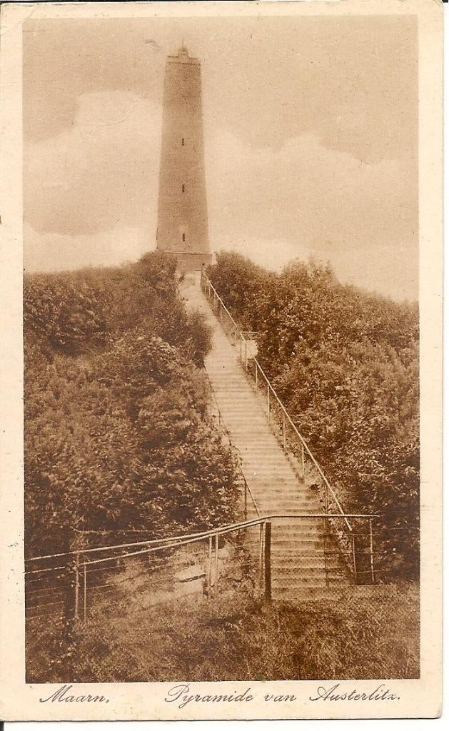 Maarn Pyramide van Austerlitz., Verzamelen, Ansichtkaarten | Nederland, Ophalen of Verzenden, 1920 tot 1940, Gelopen, Utrecht