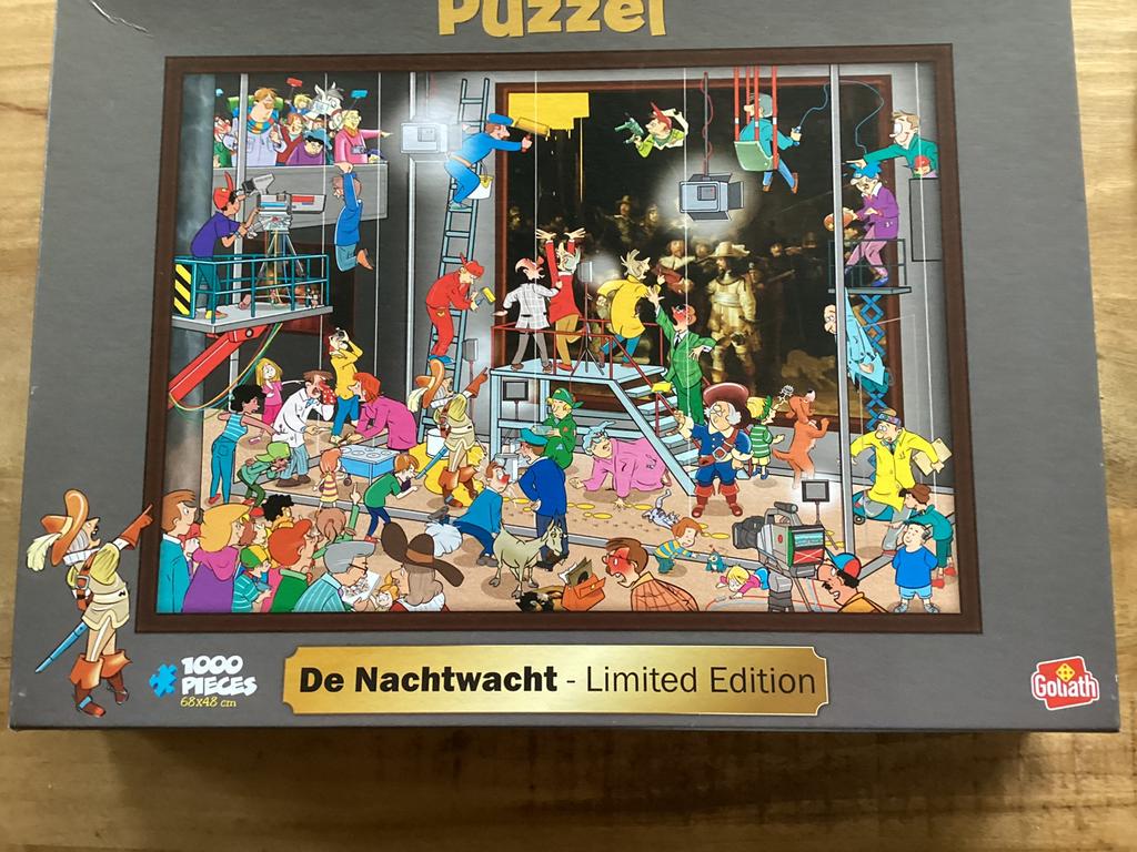 Puzzel :De Nachtwacht, Hobby en Vrije tijd, Denksport en Puzzels, Ophalen of Verzenden, 500 t/m 1500 stukjes, Zo goed als nieuw