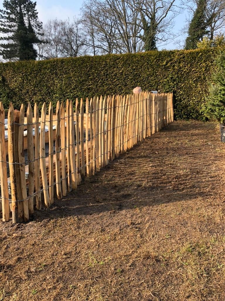 frans schapenhek met poortjes en palen, Tuin en Terras, Ophalen, Met poort, Nieuw, Tuinhek