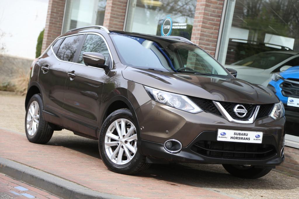 Nissan QASHQAI 1.2 Dig-T Tekna Leer Panorama 360view, Voorwielaandrijving, Euro 5, Lichtsensor, Gebruikt
