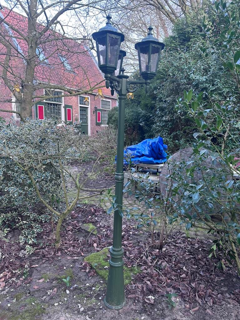 Kleine Design rvs graflantaarn, vierkant, slank, hoog, veer voor