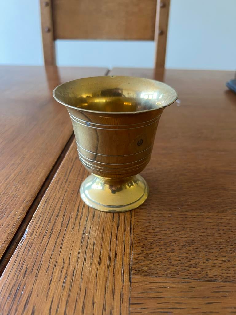 Vintage messing gouden beker - Decoratieve kelk, Ophalen of Verzenden