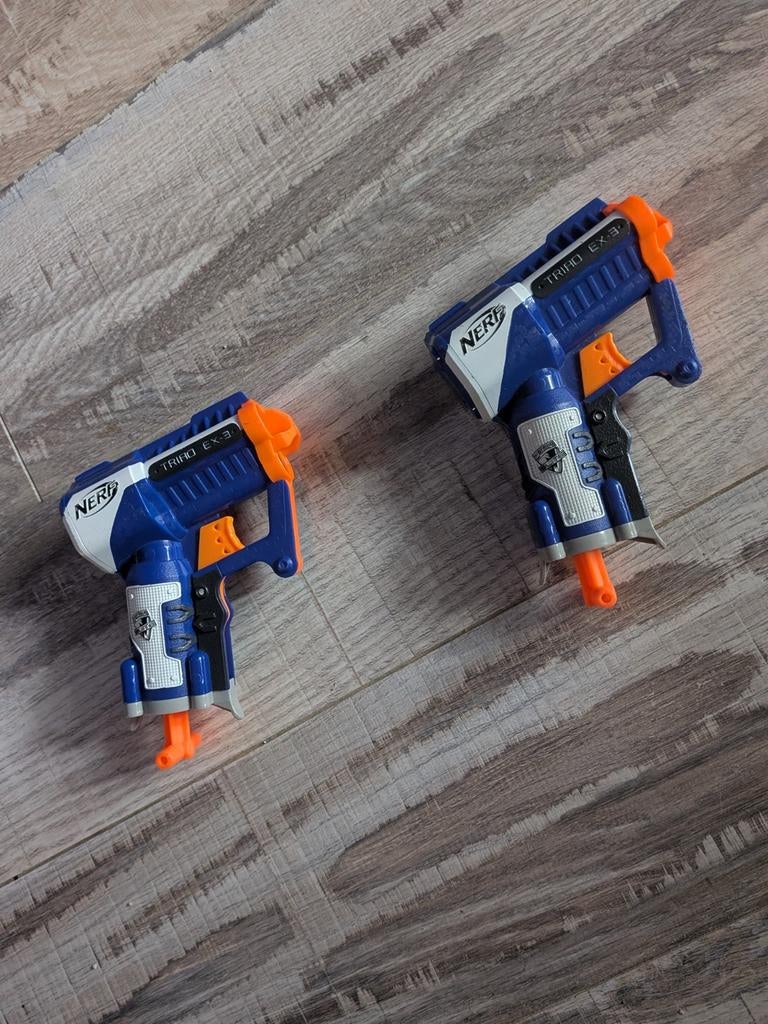Nerf hand pistolen met magazijnen en doelen, Ophalen of Verzenden, Jongen of Meisje