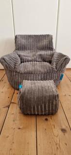 Lounge Pug kleuterfauteuil zitzak met voetenbankje., Huis en Inrichting, Ophalen, Modern, Comfortabel, Minder dan 50 cm, Nieuw